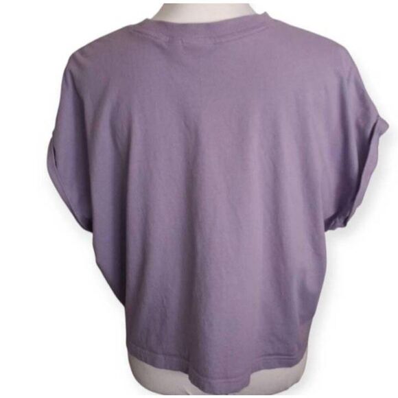 ADIDAS ORIGINALS TREFOIL CROPPED T-SHIRT PURPLE SZ.XL EUC. - Picture 6 of 8